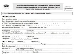 formulaire rupture conventionnelle